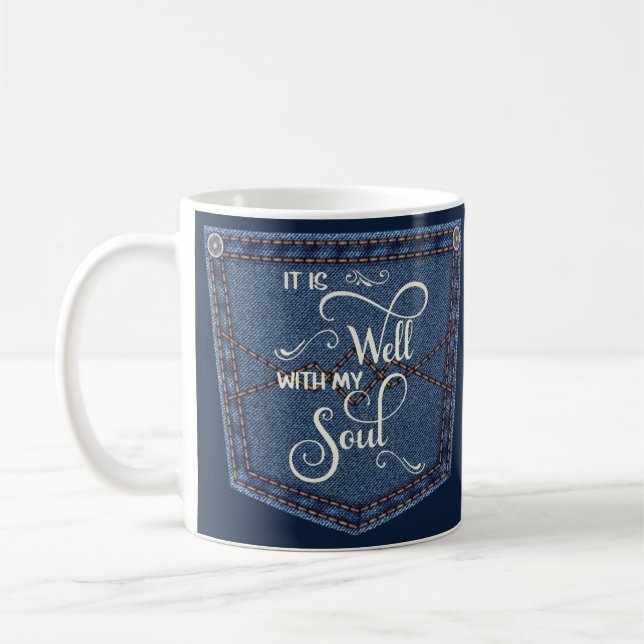 Mug C'est une poche bien denim (Gauche)