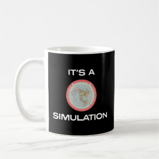 Mug C'Est Une Simulation - Gleason Flat Earth Map