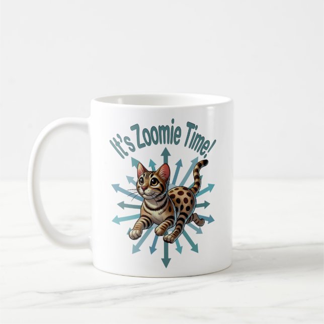 Mug C'est Zoomie Time Bengale Chat (Gauche)