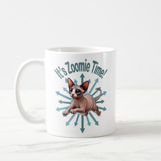 Mug C'est Zoomie Time Sphynx Cat (Gauche)