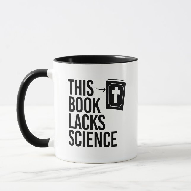 Mug Cette Bible manque de science (Gauche)