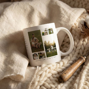 Mug 'Cette Fête des Pères' Collage de 6 Photos Cadeau