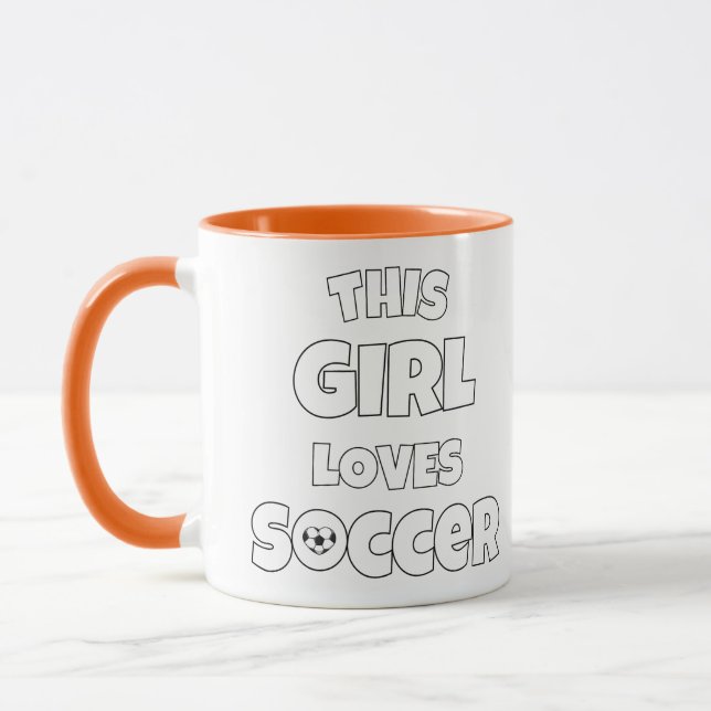 Mug Cette fille adore le football (Gauche)