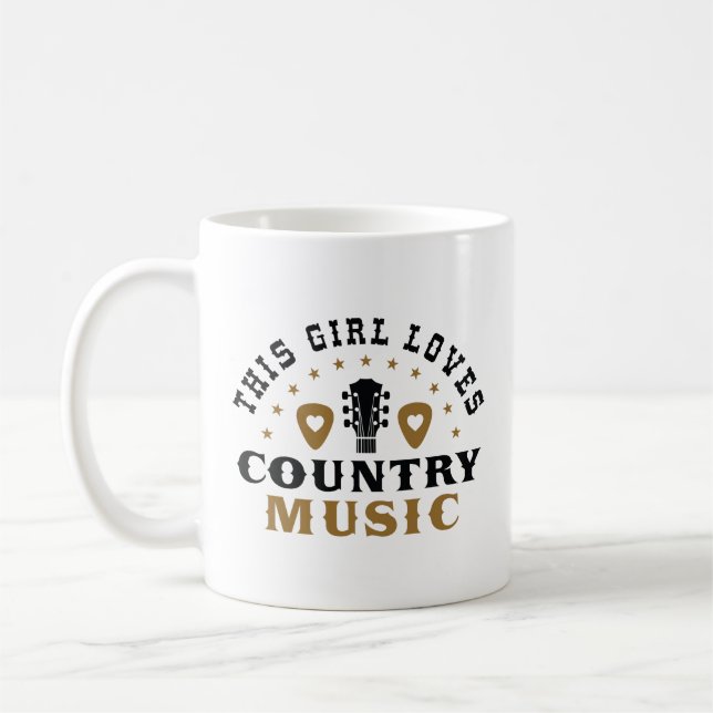 Mug Cette Fille Aime La Musique Country (Gauche)