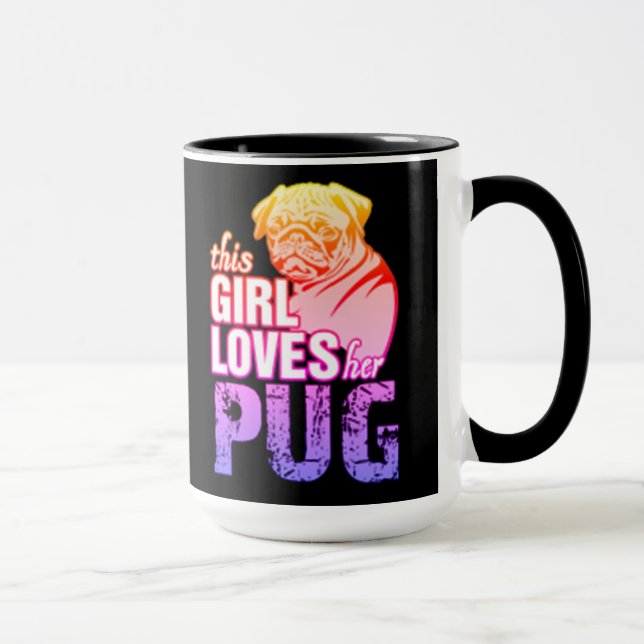 Mug Cette Fille Aime Son Carlin (Droite)