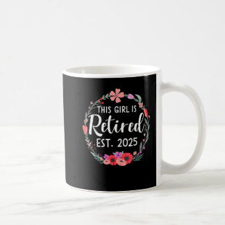 Mug Cette fille est à la retraite florale 2025 pour la