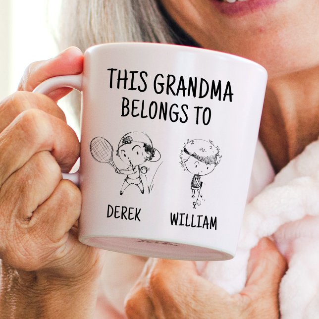 Mug Cette Grand-Mère Appartient À 2 Garçons Amusants P (Créateur téléchargé)