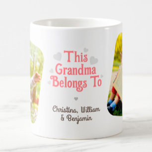 Mug "Cette grand-mère appartient à" Photo personnalisé