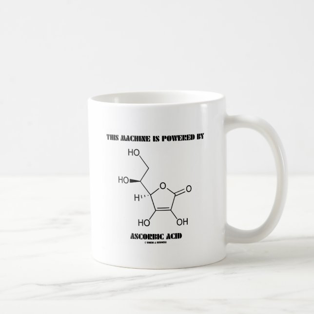 Mug Cette machine est actionnée par l'acide ascorbique (Droite)