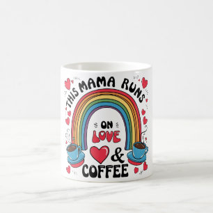 Mug Cette maman tourne sur l'amour et le café - Arc en