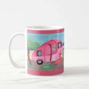 Mug Cette mignonne remorque de plage rose Fifties