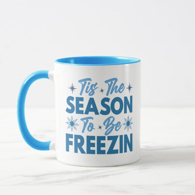 Mug Cette saison pour être Freezin - Hiver amusant (Gauche)