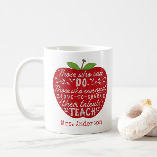 Mug Ceux qui peuvent apprendre citent Apple| Nom de l'