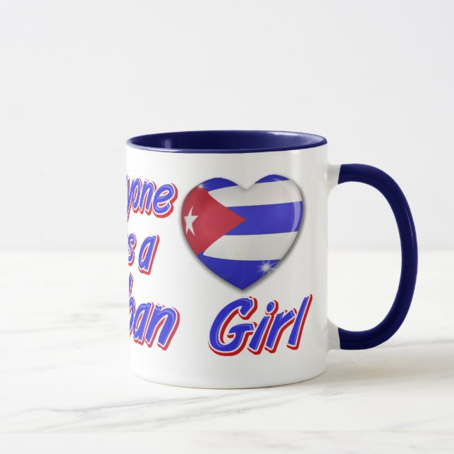 Mug Chacun aime une fille cubaine (Droite)