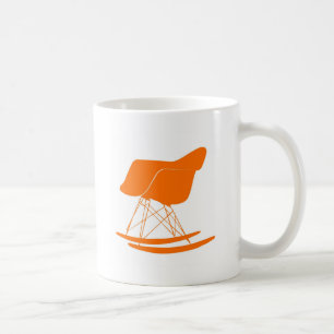 Mug Chaise de balancier d'Eames dans l'orange