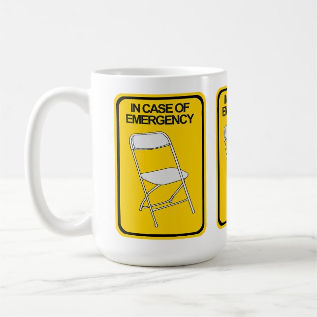 Mug Chaise pliante En coque d'urgence (Gauche)