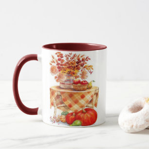 Mug Chaleureuse Table de récolte d'automne