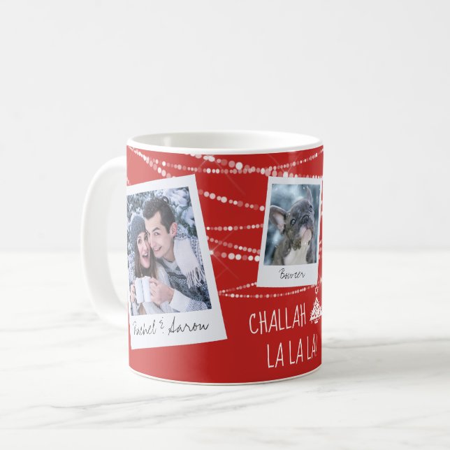 Mug Challah Days La La La Christmas + Hanoukka Photo (Devant gauche)