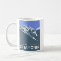 Chamonix, Mont-Blanc, numériquement dessiné, souve