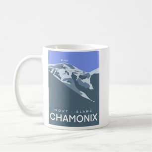 Mug Chamonix, Mont-Blanc, numériquement dessiné, souve