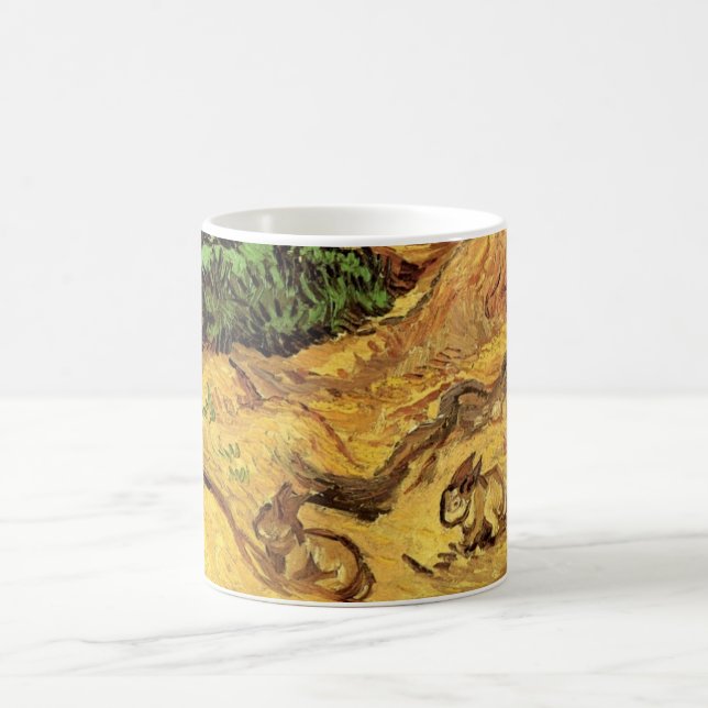 Mug Champ avec deux lapins par Vincent van Gogh (Centre)