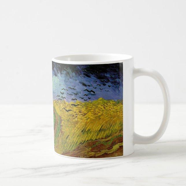 Mug Champ de blé avec corbeaux (Droite)