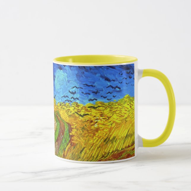 Mug Champ de blé avec corbeaux Van Gogh Art (Droite)