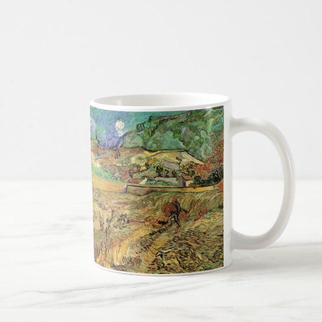 Mug Champ de blé fermé w Paysan par Vincent van Gogh (Droite)