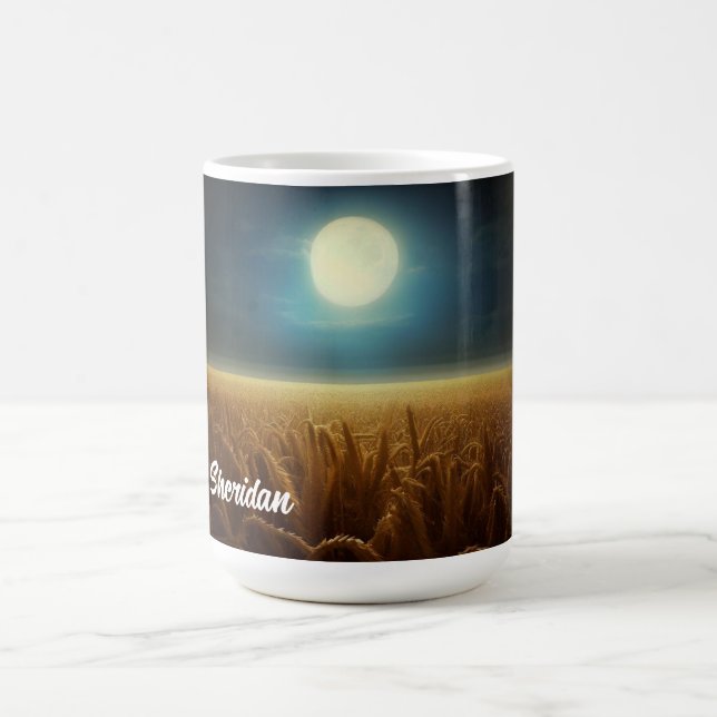 Mug Champ de blé sous la lumière de la lune (Centre)