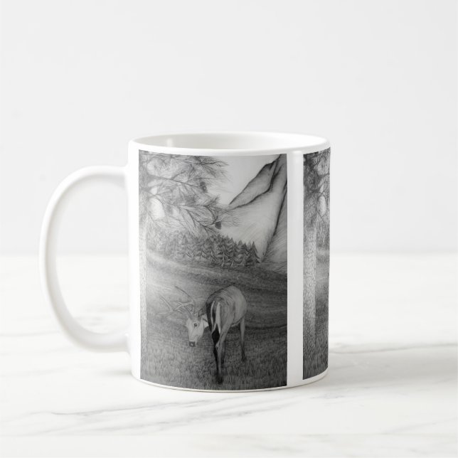 Mug Champ de cerfs communs (Gauche)