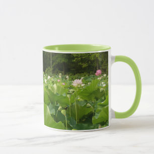 Mug Champ de fleurs de Lotus Jardin d'été