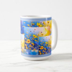 Mug Champ de fleurs moderne