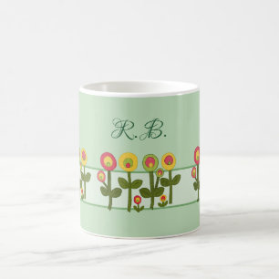 Mug Champ de fleurs stylisé personnalisé