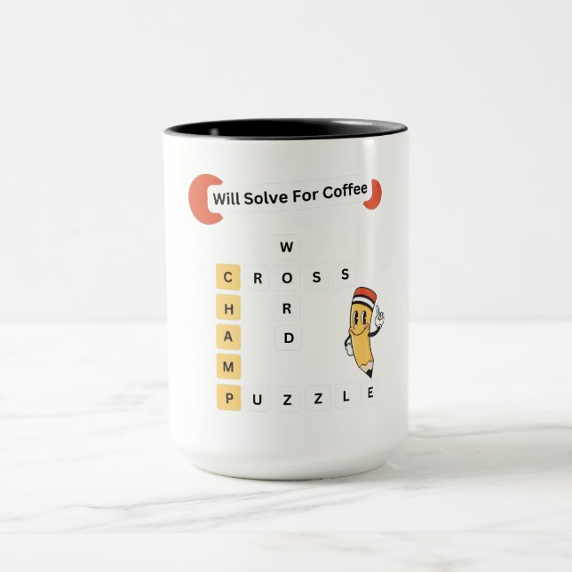 Mug Champ de jeu de mots croisés : Sera Résolu Pour Ca (Centre)