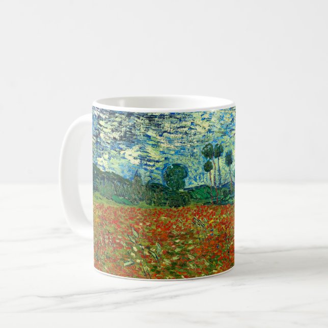 Mug Champ de pavot par Vincent Van Gogh (Devant gauche)