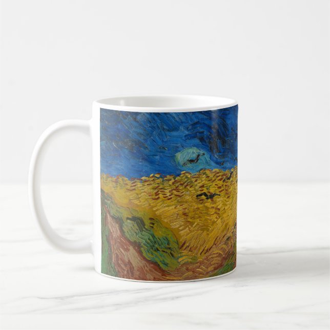 Mug Champ de roues avec corbeaux (Gauche)