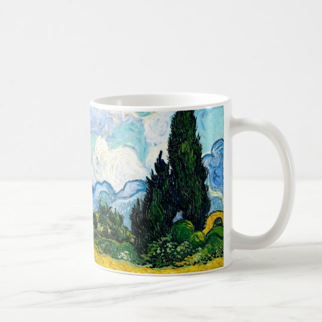 Mug Champ de roues avec cyprès (Droite)