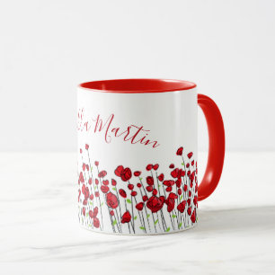 Mug Champ des pavots rouges