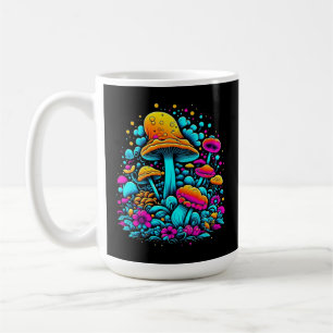 Mug Champignons et fleurs rétro Neon