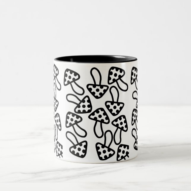 Mug Champignons noirs et blancs (Centre)