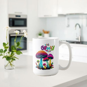 Mug Champignons psychédéliques super colorés