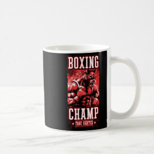 Mug Champion de boxe loup _ Motivation de combattant b