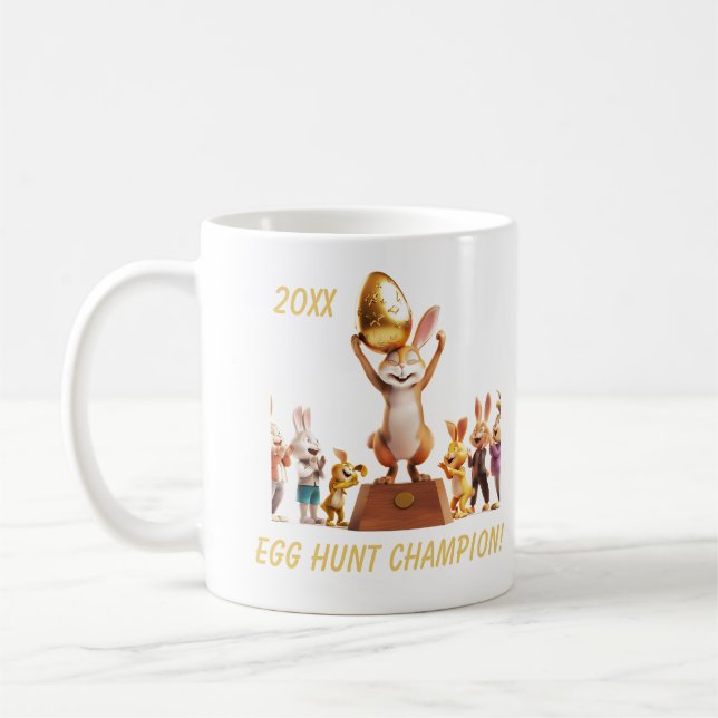 Mug Champion victorieux de chasse aux oeufs de lapin (Gauche)