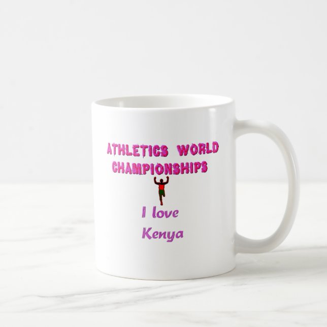 Mug Championnats du monde d'athlétisme Kenya Runner :  (Droite)