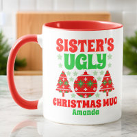 Chandail de Noël moche de Soeur personnalisée