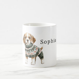 Mug Chandail vert chien Noël