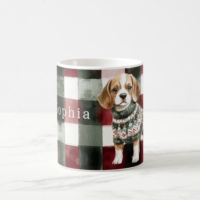 Mug Chandail vert chien Noël (Centre)