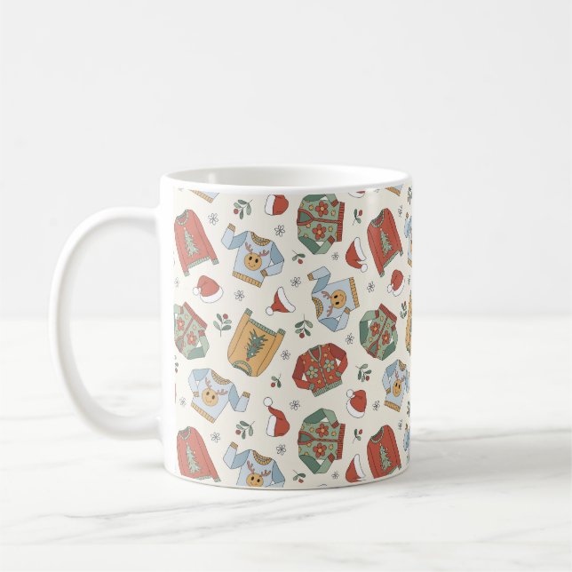 Mug Chandails de Noël et Motif Casquette (Gauche)