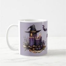Chandelles violettes d'Halloween chauves-souris Éf