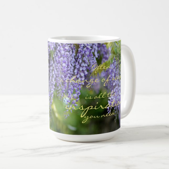 Mug Changement de scène Inspiration Citation Fleurs de (Devant droit)